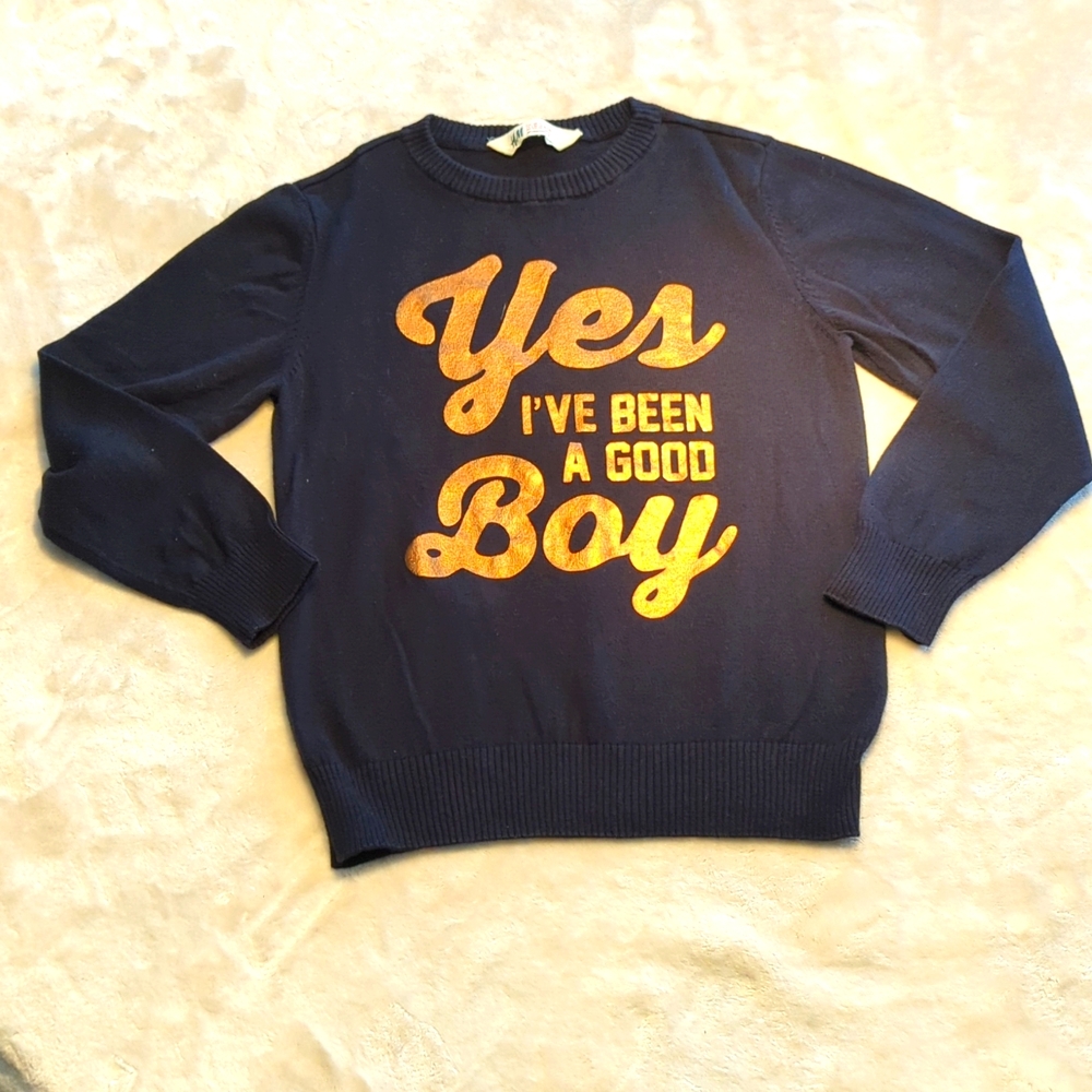 H&M Boys Black and Gold Sweater NWOT